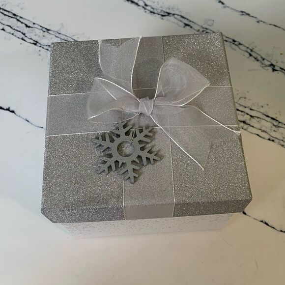 Handmade Artisan Glass Ornament - Purple and White - Picture 6 of 14